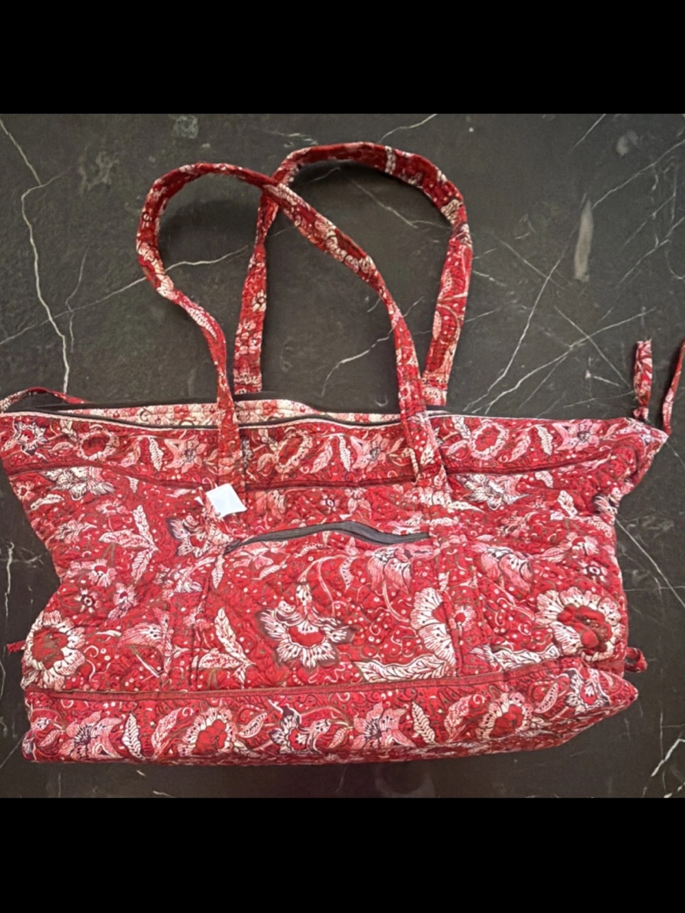 Stephanie Dawn Quilted Burnt Ruby Duffle Bag